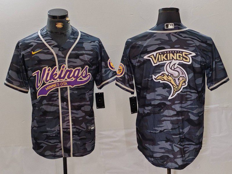 Men Minnesota Vikings Blank Camo Joint Name 2024 Nike Limited NFL Jersey style 3